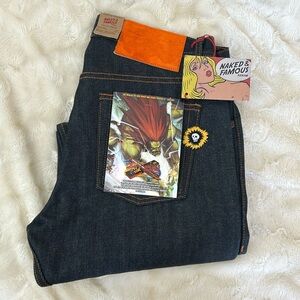 BNWT Naked & Famous Street Fighter II Blanka Electric Surge Selvedge WeirdGuy 32
